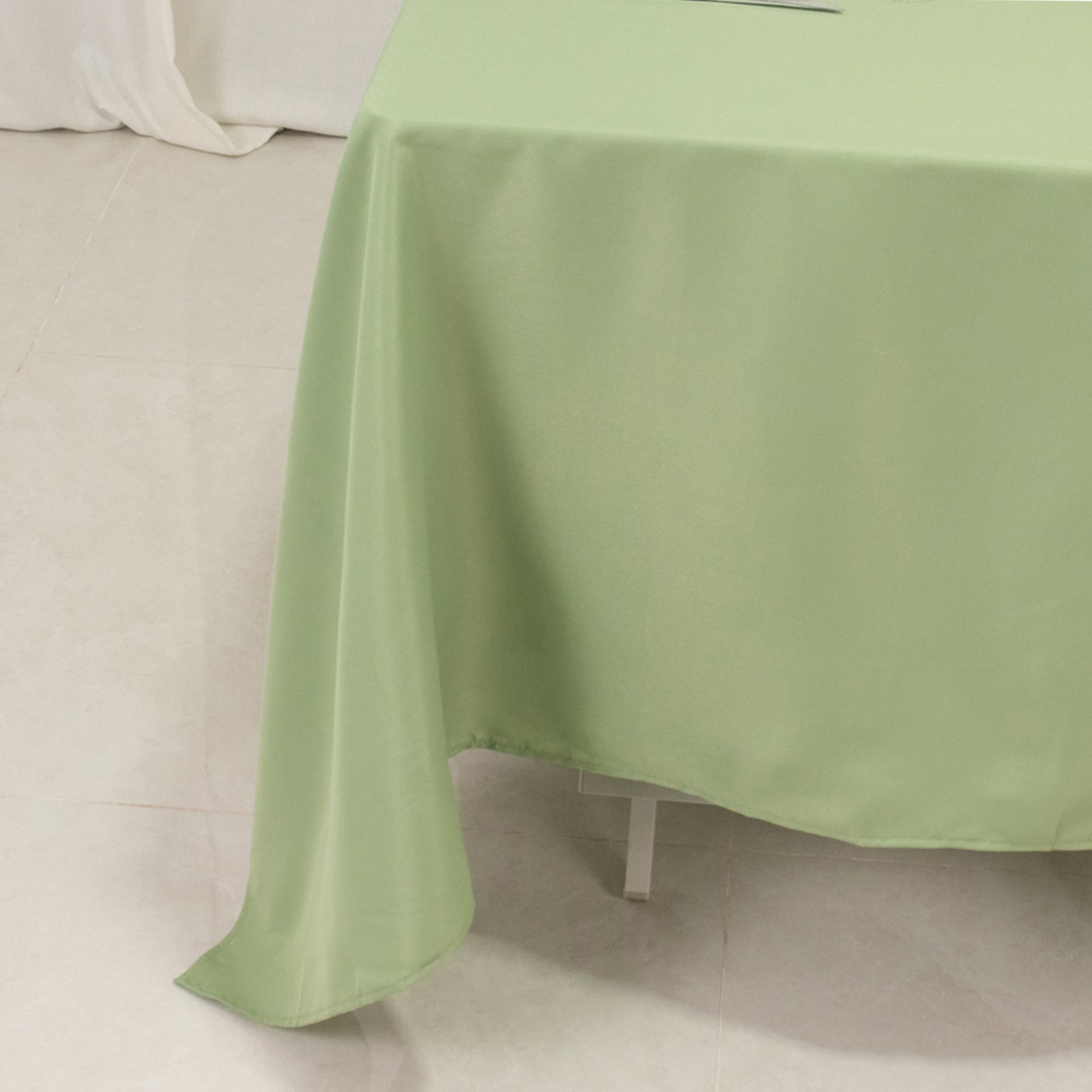 Premium Polyester Square Tablecloth 70"x70" Sage Green 220GSM Wrinkle-Resistant Table Cover