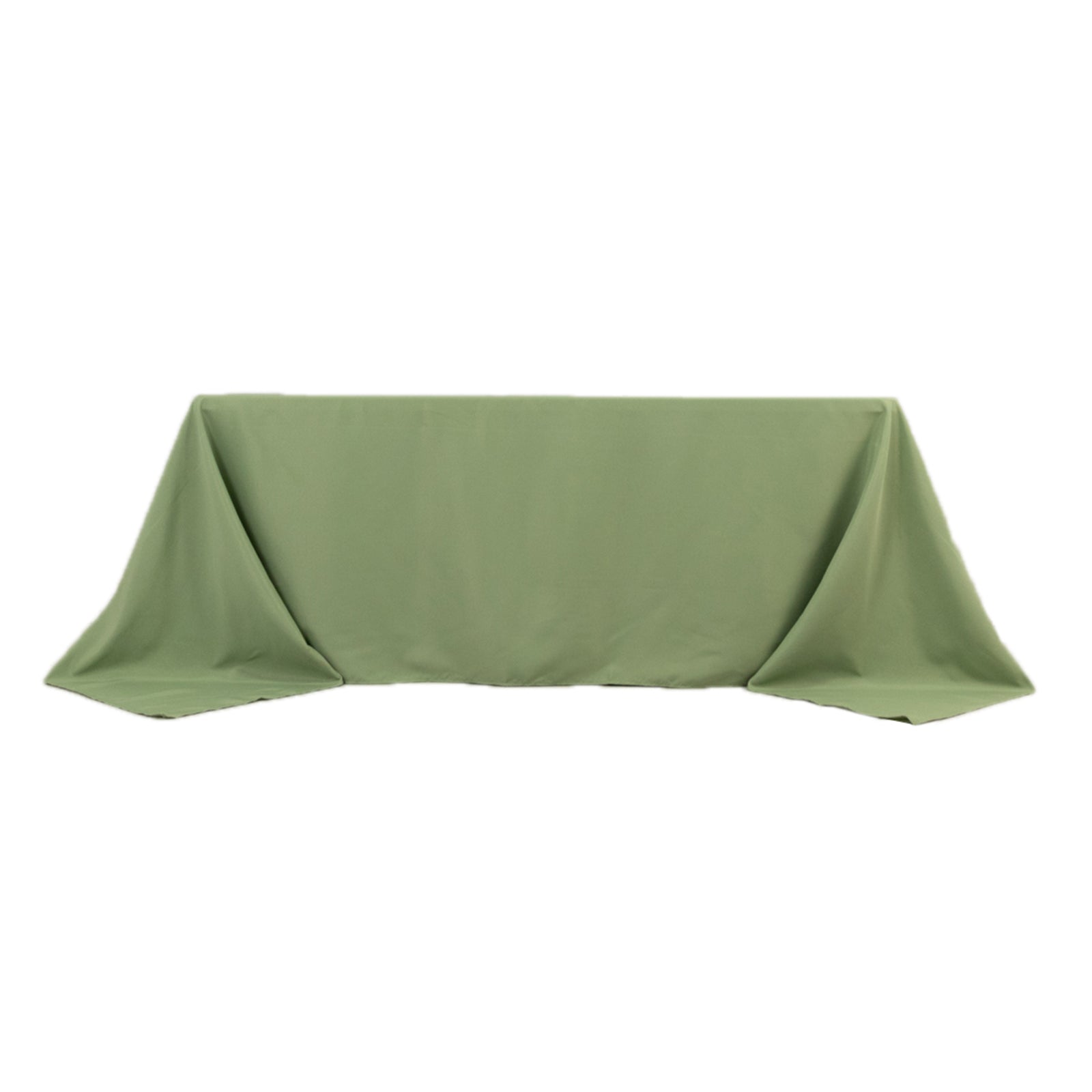 Premium Polyester 90"x132" Rectangle Tablecloth Sage Green - Seamless 220GSM Stain-Resistant Table Cover