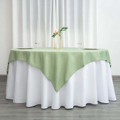 Polyester 70"x70" Table Overlay Square Tablecloth Sage Green - Wrinkle-Resistant & Durable Table Cover