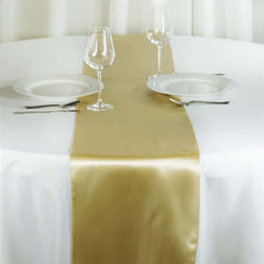 Satin 12"x108" Table Runner Champagne - Stylish Table Linen
