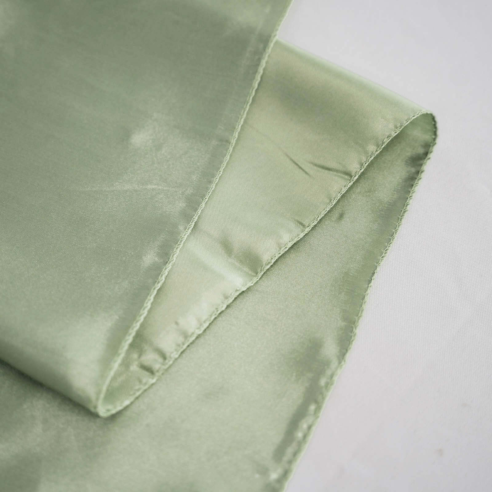 Satin 108" Round Tablecloth Sage Green - Smooth and Lustrous Table Cover