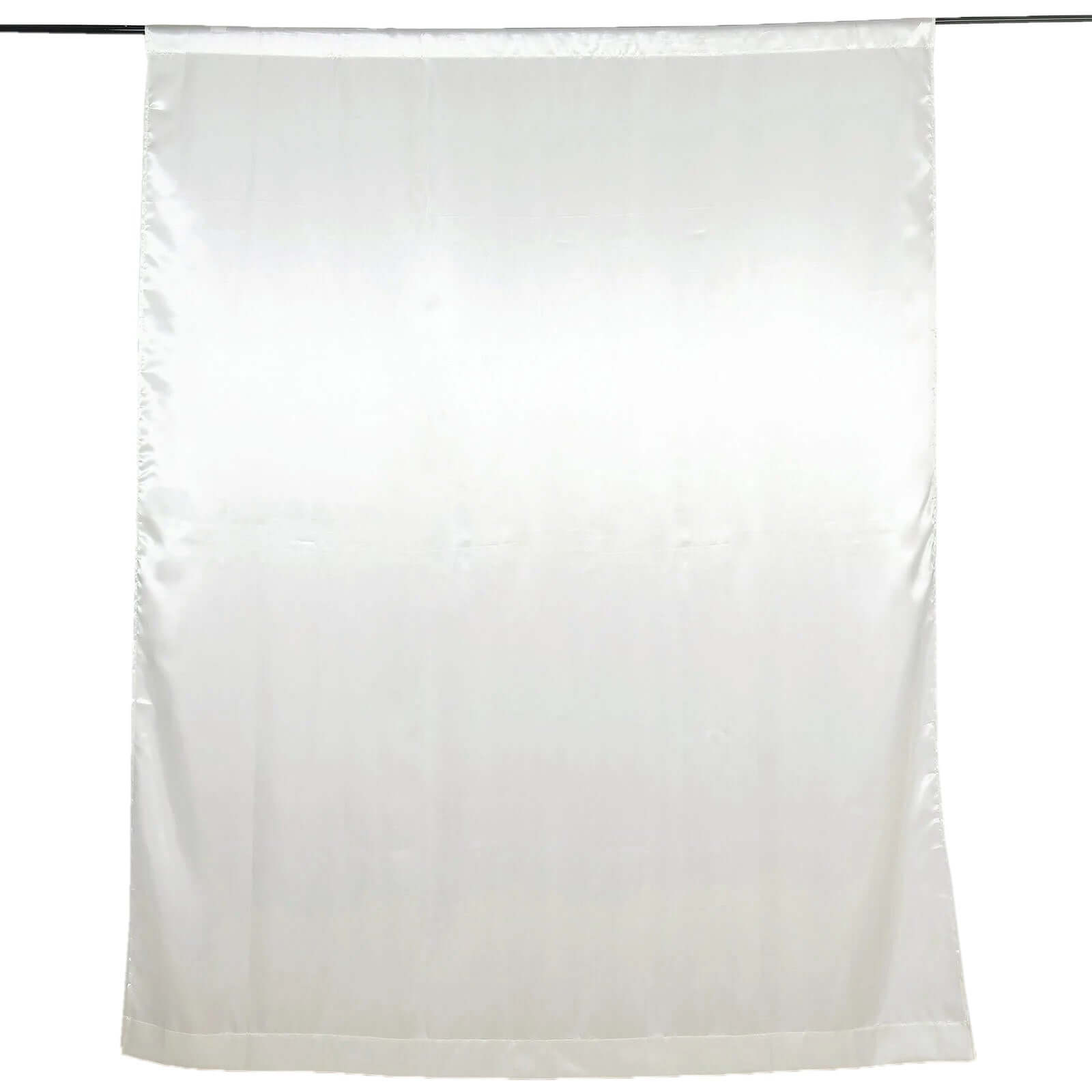 8ftx10ft Ivory Satin Event Curtain Drapes, Backdrop Event Panel