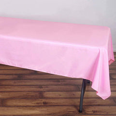 Polyester 60"x102" Rectangle Tablecloth Pink Polyester - Durable and Stylish Table Cover