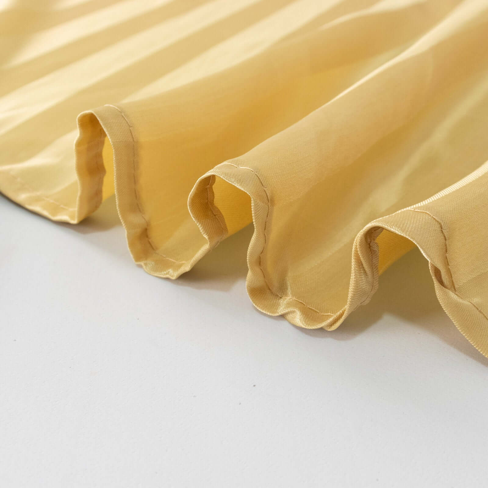 Satin Striped 120" Round Tablecloth Champagne - Silky Smooth Seamless Table Cover