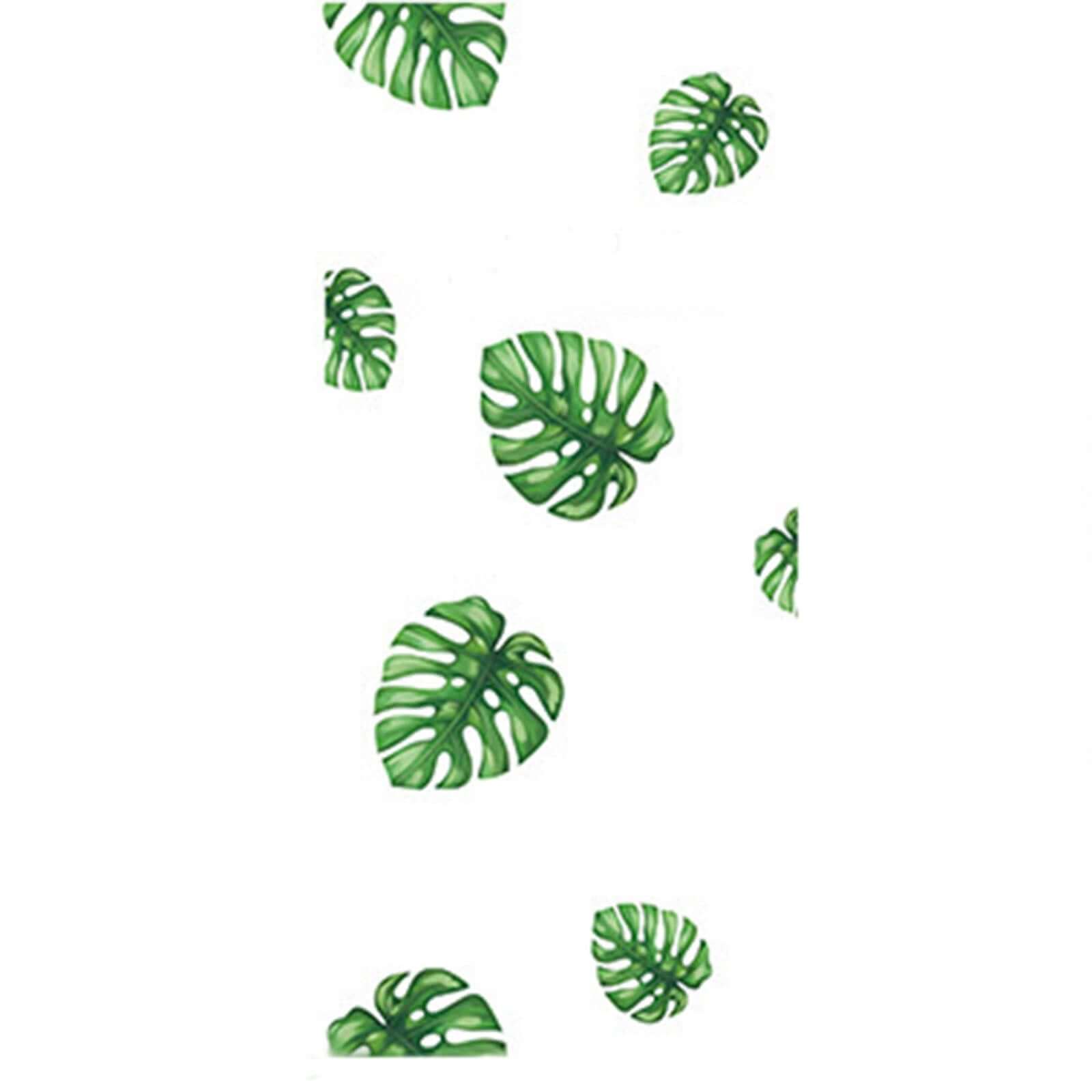 Green Tropical Monstera Leaves Wall Decals, Plant Peel Removable Stickers