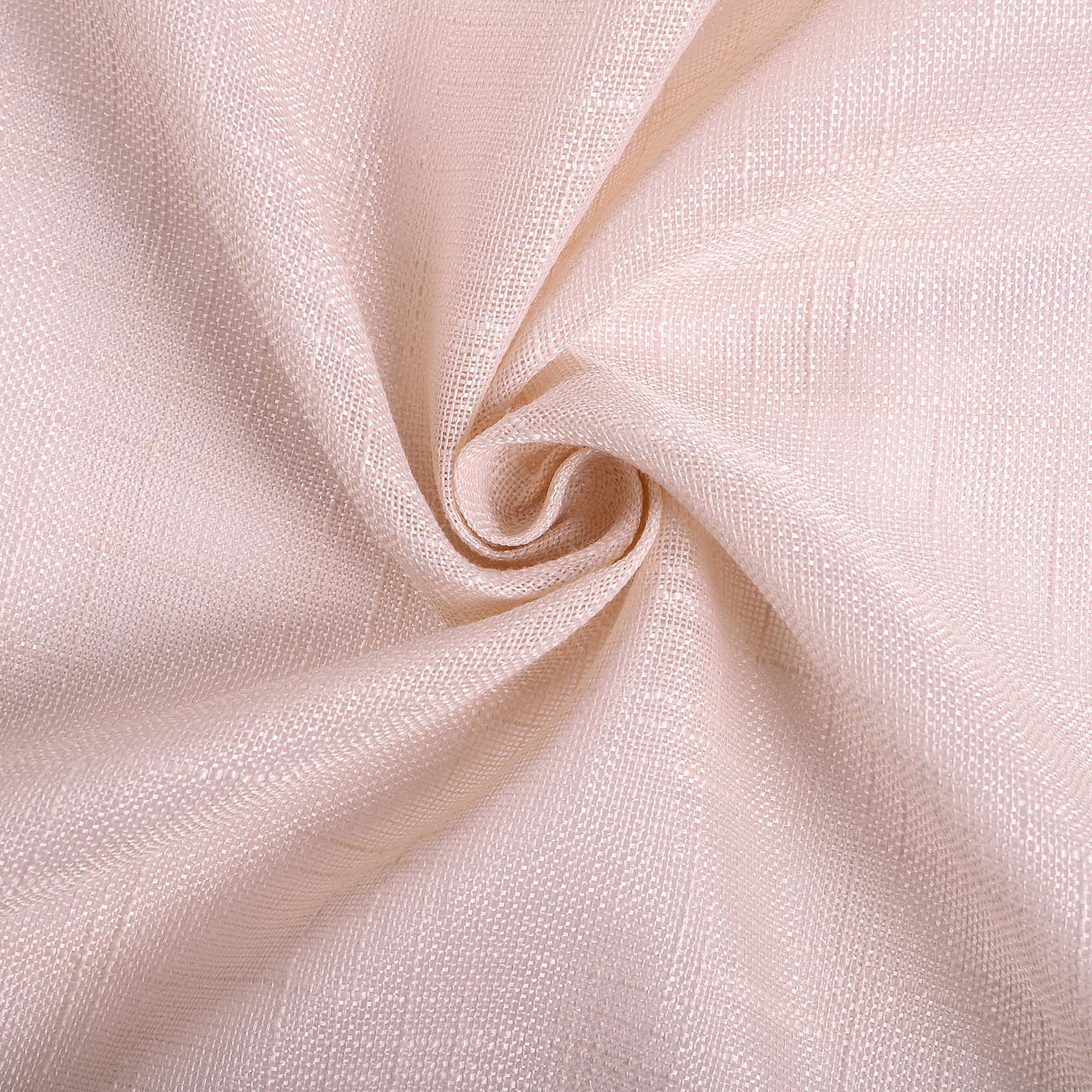 Faux Linen 90"x132" Rectangular Tablecloth Blush Seamless with Slubby Textured - Wrinkle Resistant & Seamless Table Cover