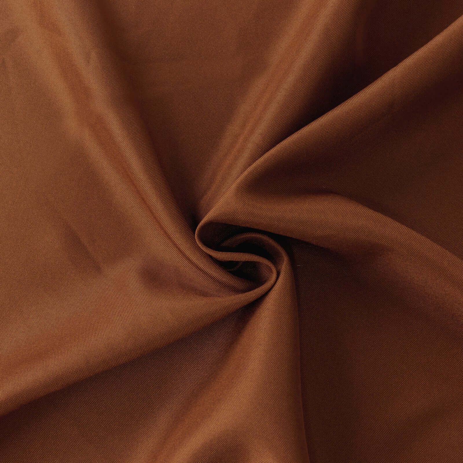Polyester 132" Round Tablecloth Cinnamon Brown - Seamless Chic Table Cover