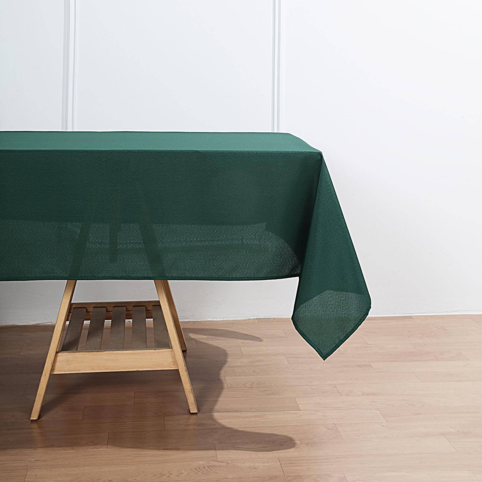 Polyester 60"x102" Rectangle Tablecloth Hunter Emerald Green - Durable and Stylish Table Cover