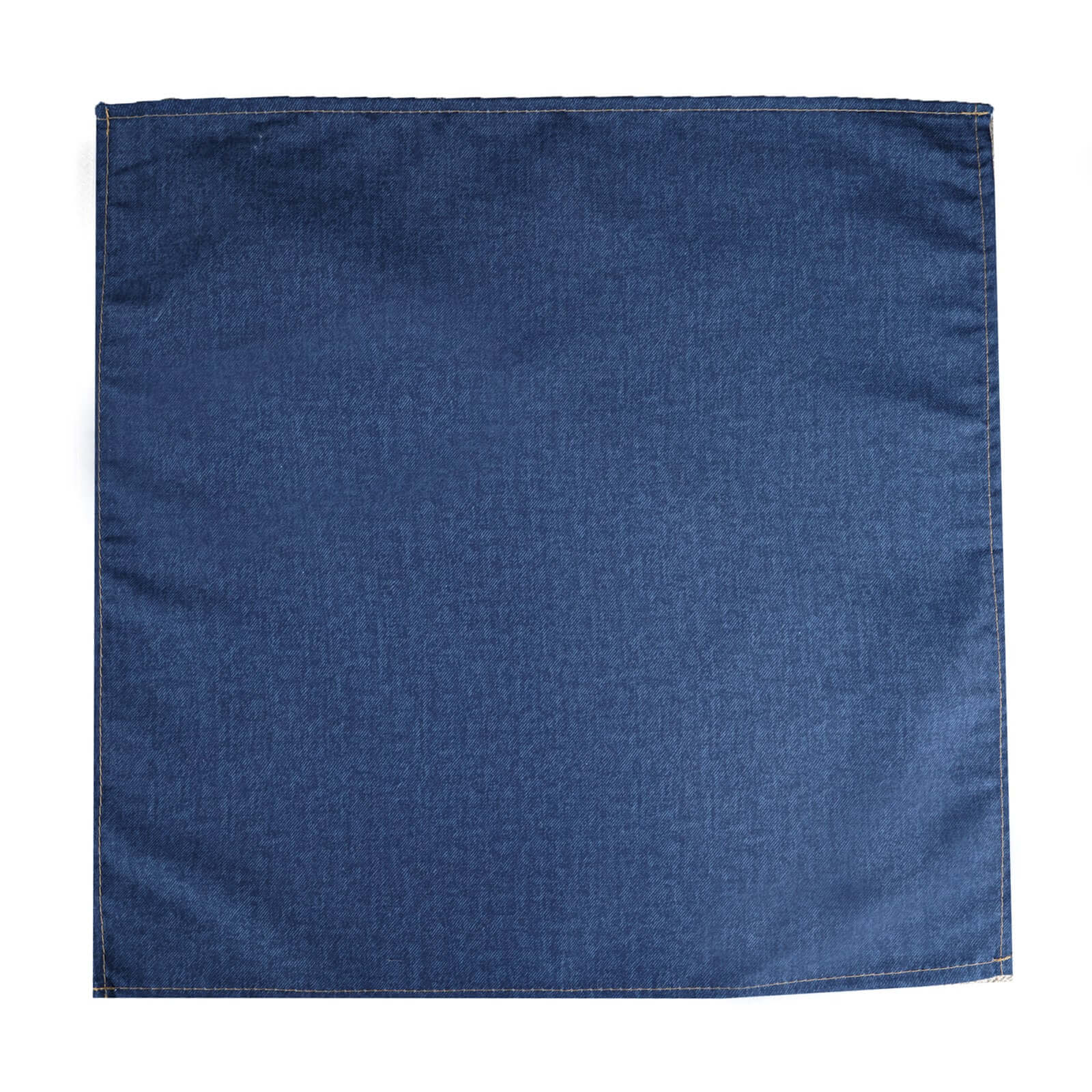 5 Pack Polyester 17"x17" Napkins Navy Blue Faux Denim Style Dinner Napkins for Casual Gatherings & Themed Events
