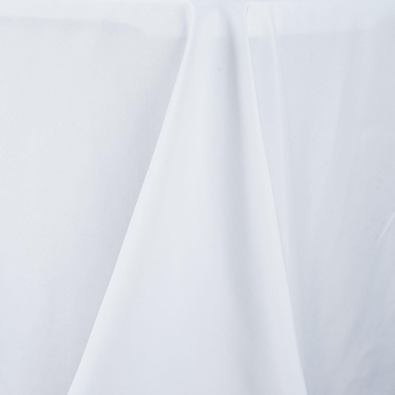 Premium Polyester 60"x102" Rectangle Tablecloth White - Durable 220GSM Wrinkle-Resistant Design Table Cover for Weddings & Events
