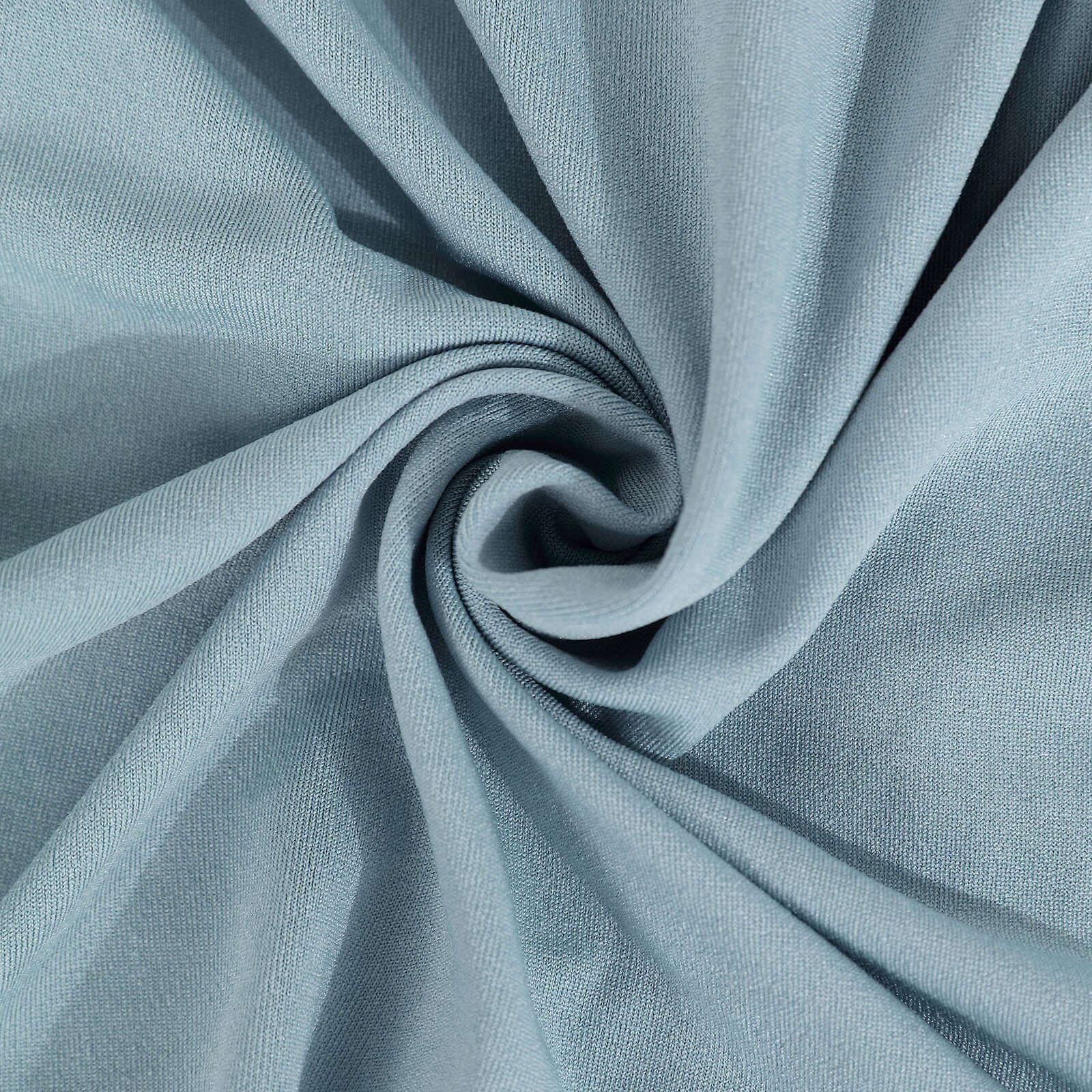 Dusty Blue 4-Way Stretch Spandex Event Curtain Drapes, Wrinkle Free Backdrop Event Panel with Rod Pockets - 5ftx14ft