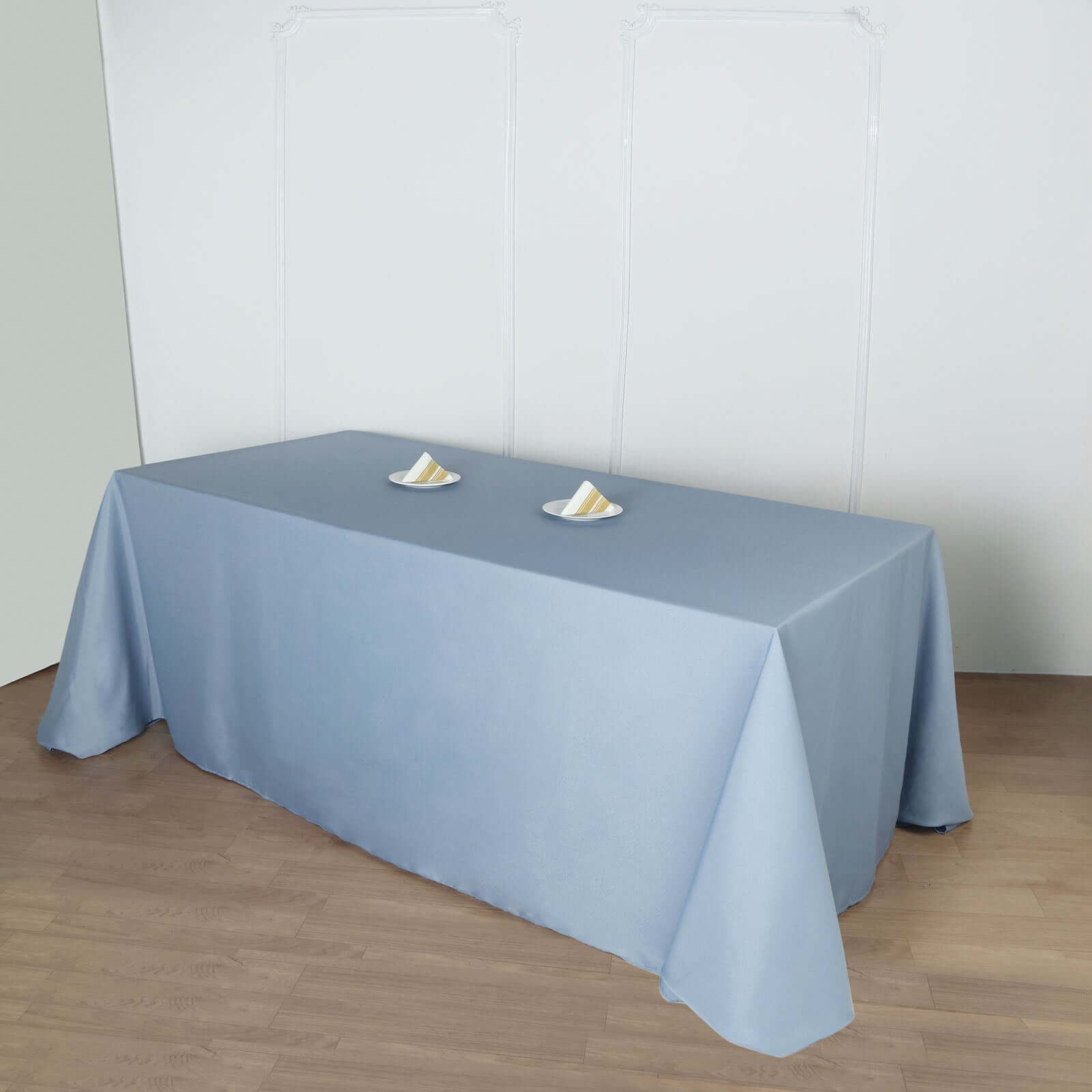 Polyester 90"x132" Rectangle Tablecloth Dusty Blue - Seamless Wrinkle-Resistant Table Cover