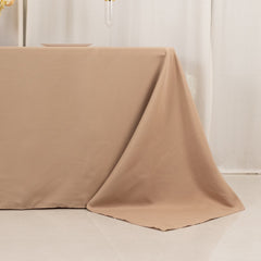 Premium Polyester 90"x132" Rectangle Tablecloth Nude - Seamless 220GSM Stain-Resistant Table Cover