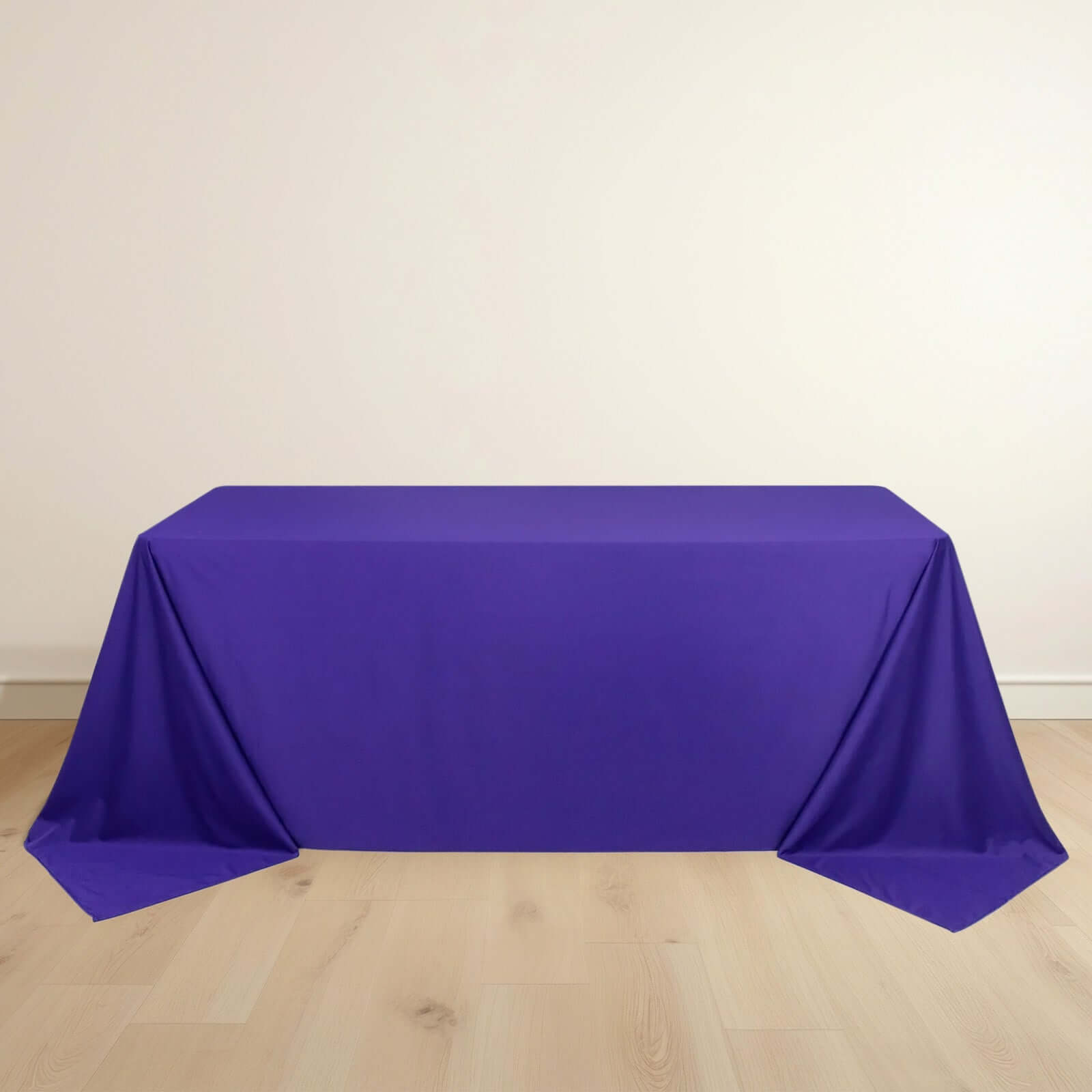 Scuba Rectangular 90"x132" Tablecloth Purple - Wrinkle Free, Stain Resistant & Seamless Table Cover
