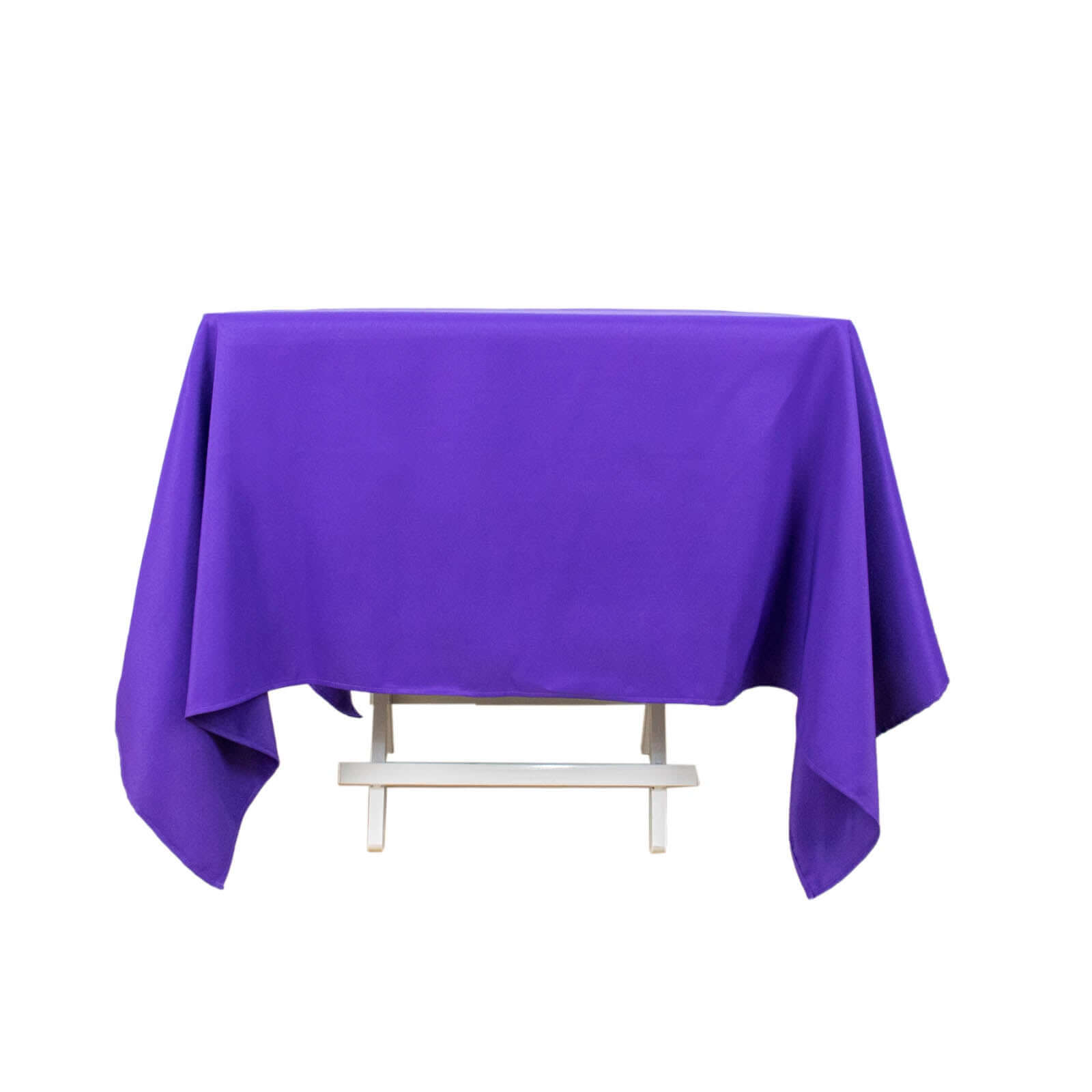 Premium Polyester Square Tablecloth 70"x70" Purple 220GSM Wrinkle-Resistant Table Cover