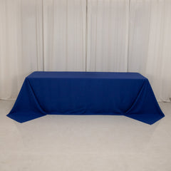 Cotton Blend 90"x156" Rectangle Tablecloth Royal Blue - Seamless Wrinkle-Resistant Table Cover