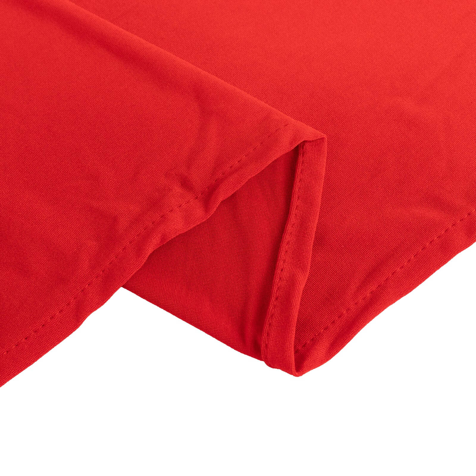 Stretch Spandex 6ft Round Tablecloth Red - Durable Form-Fitting Table Cover