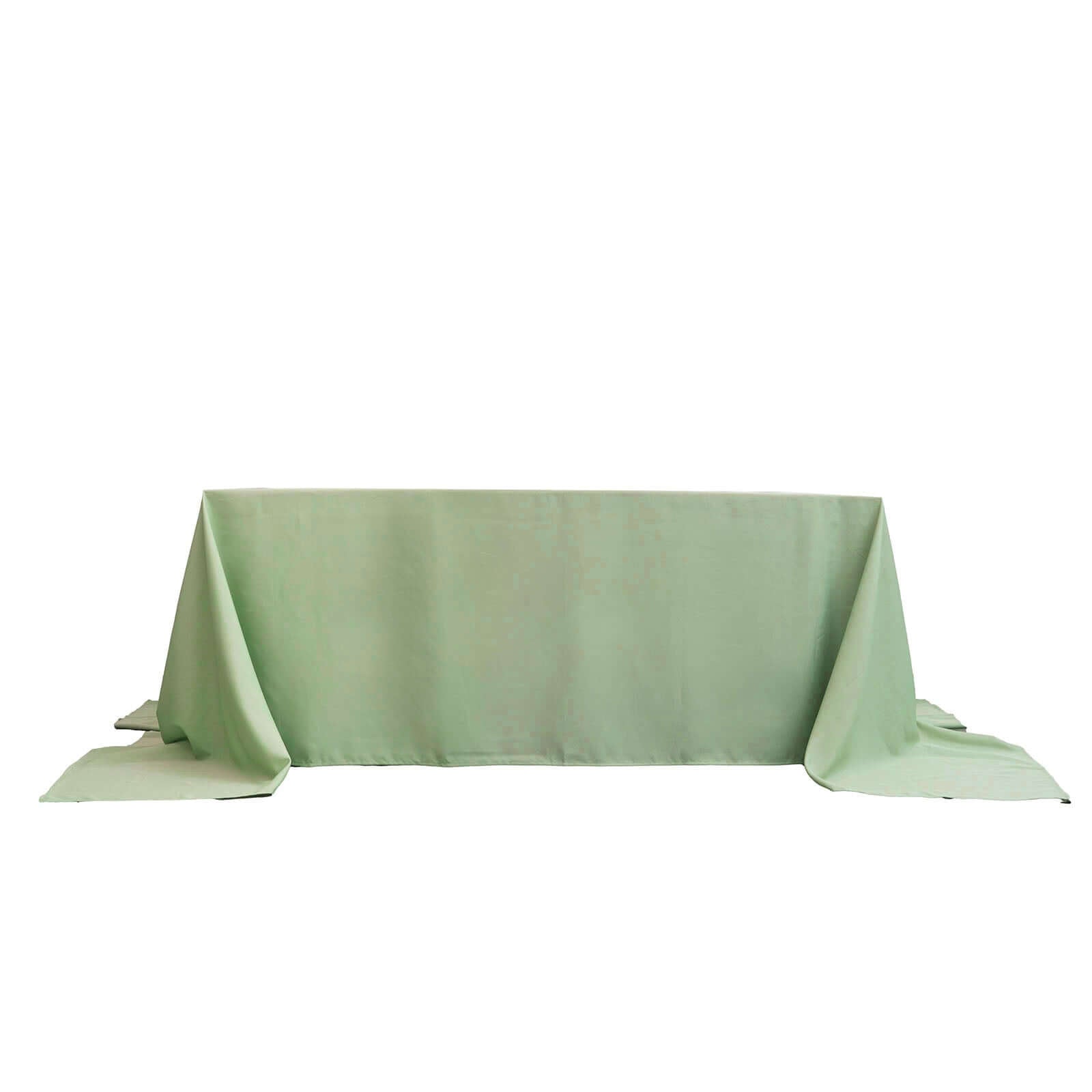 Polyester 90"x156" Rectangle Tablecloth Sage Green - Seamless Wrinkle-Resistant Table Cover