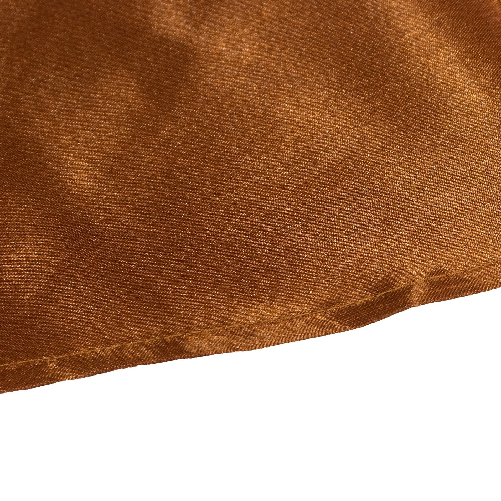 Satin 132" Round Tablecloth Cinnamon Brown - Stylish Seamless Table Cover