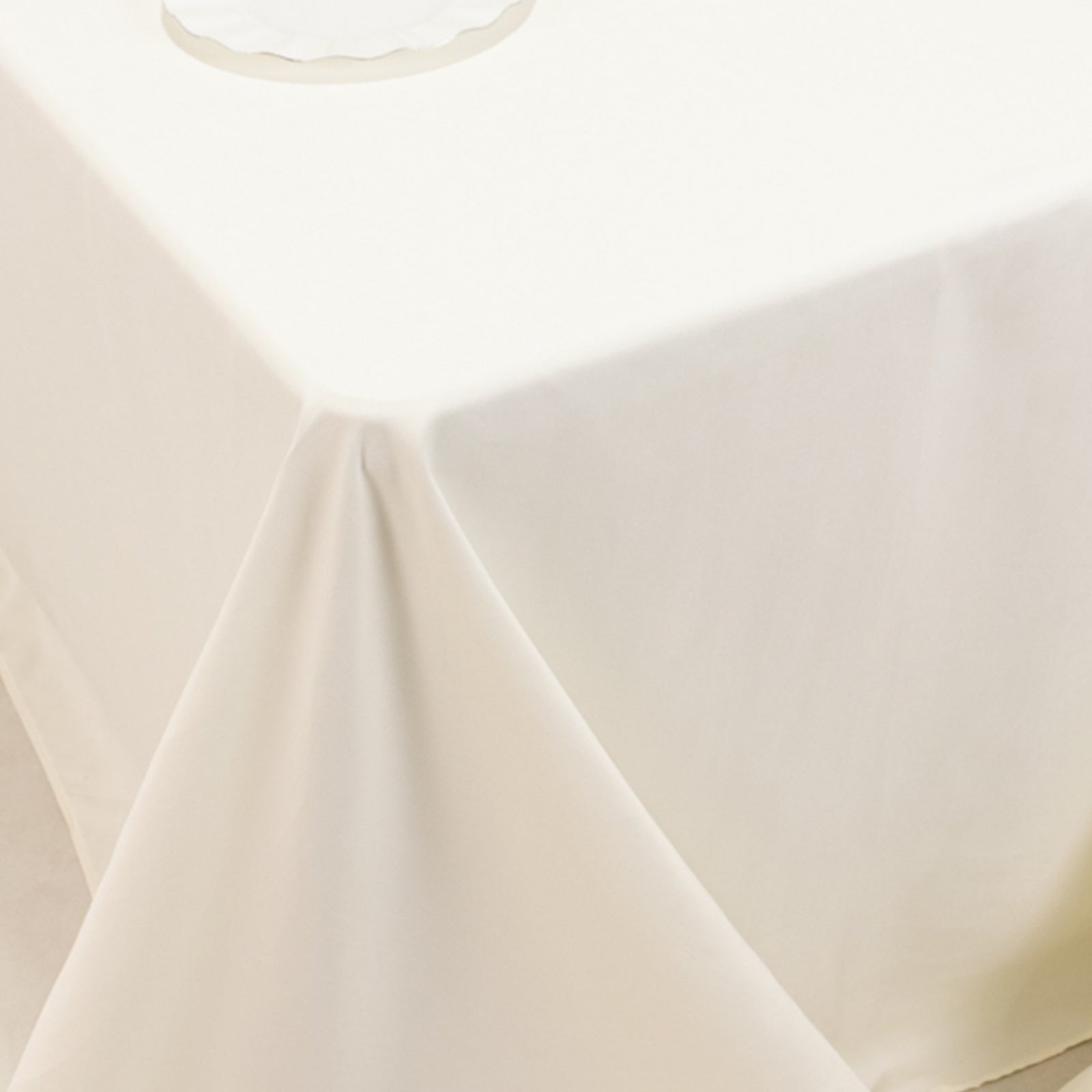 Cotton Blend 90"x132" Rectangle Tablecloth Ivory - Seamless Wrinkle-Resistant Table Cover