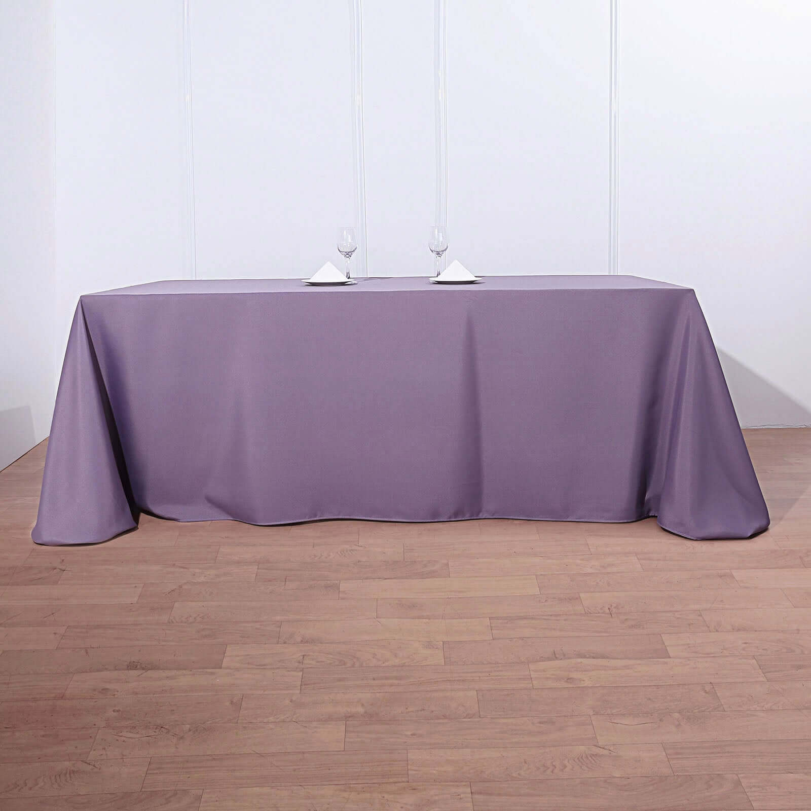 Polyester 90"x156" Rectangle Tablecloth Violet Amethyst - Seamless Wrinkle-Resistant Table Cover