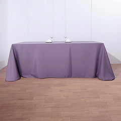 Polyester 90"x156" Rectangle Tablecloth Violet Amethyst - Seamless Wrinkle-Resistant Table Cover