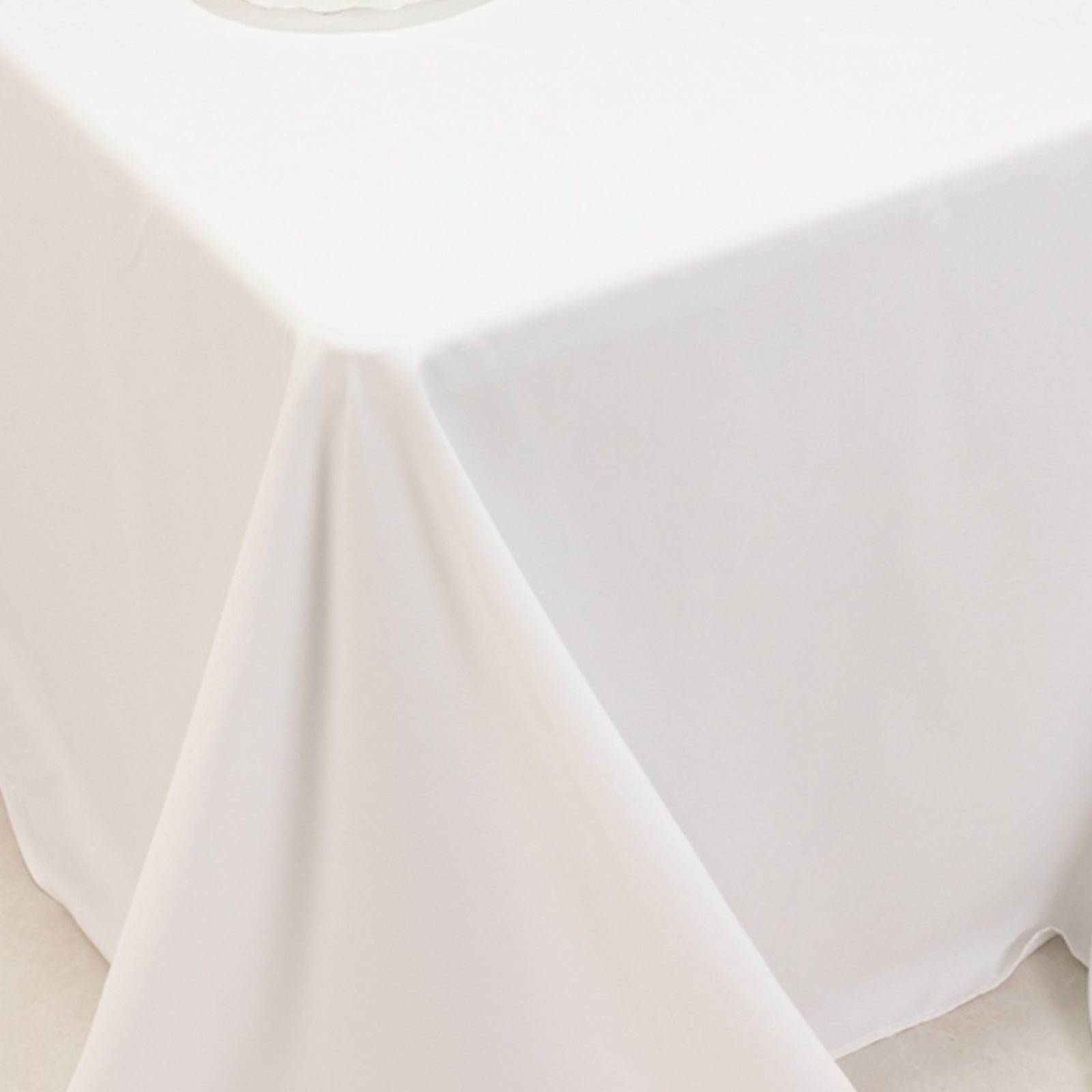 Cotton Blend 90"x132" Rectangle Tablecloth White - Seamless Wrinkle-Resistant Design for Classy Occasions