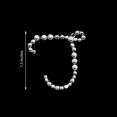 12 Pack 1.5" Clear Rhinestone Monogram Letter Jewel Sticker Self Adhesive DIY Diamond Decor - T