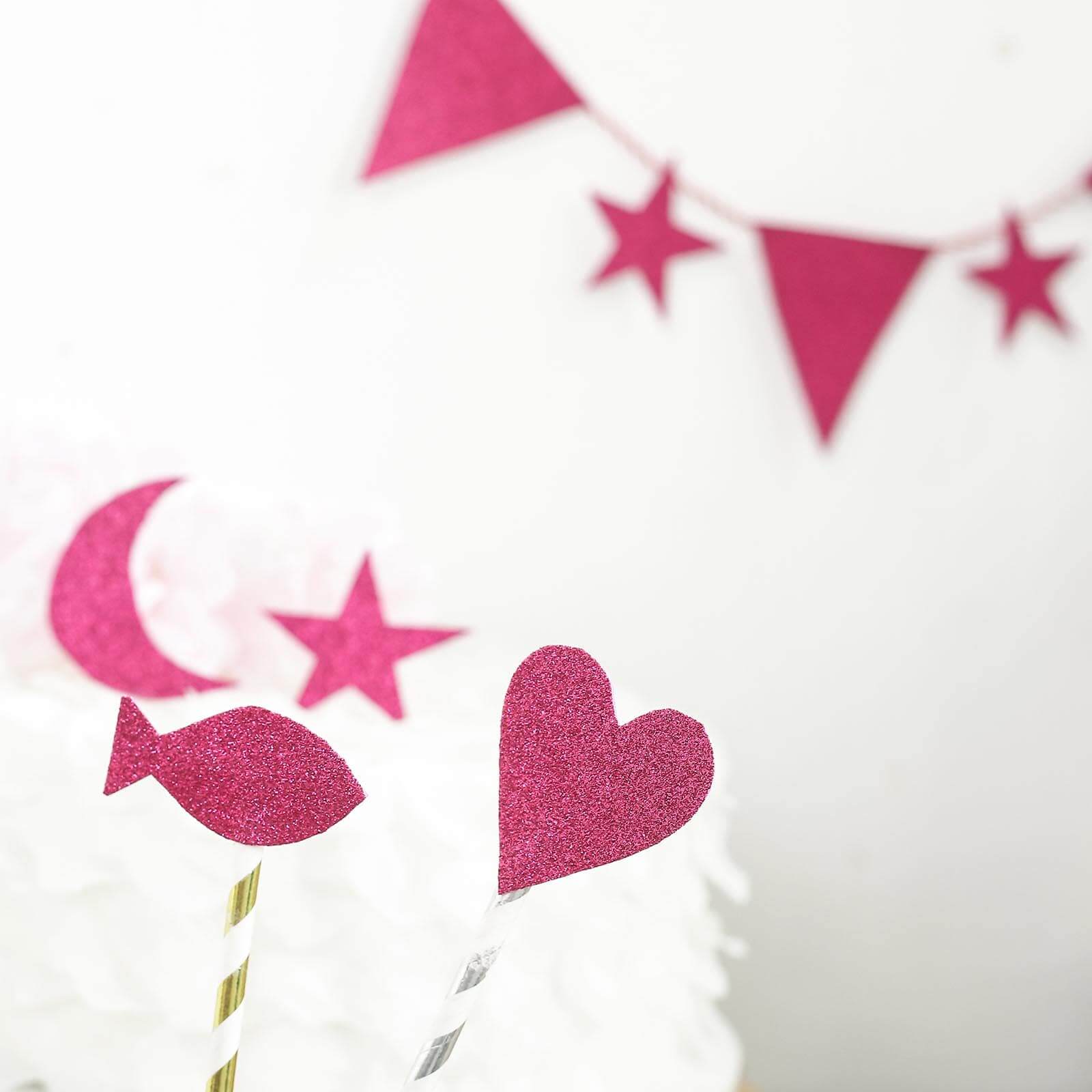 10 Pack 12"x10" Self-Adhesive Glitter DIY Craft Foam Sheets Hot Pink