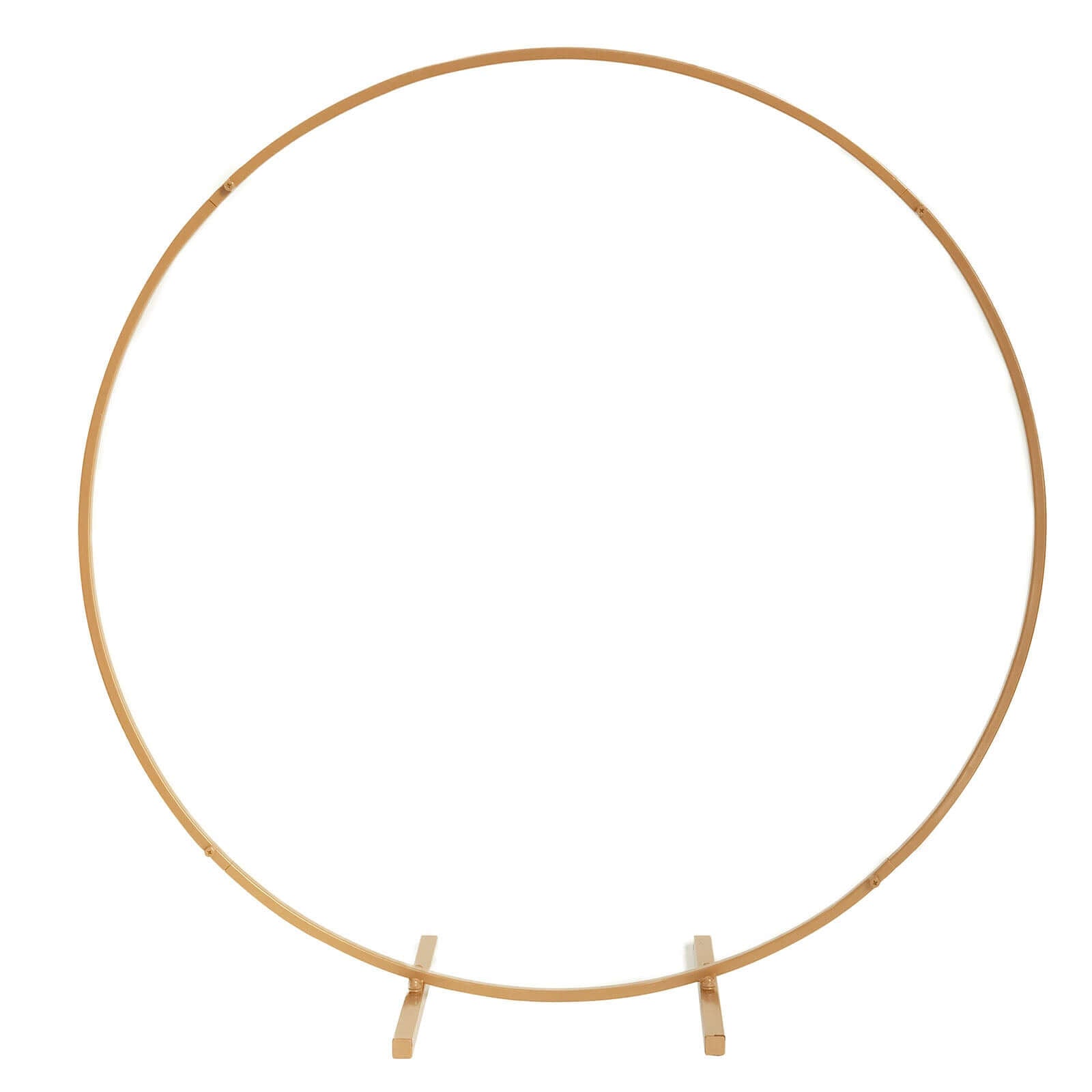32" Gold Metal Round Hoop Wedding Centerpiece, Self Standing Table Floral Wreath Frame
