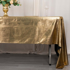Sequin Dots Polyester 60"x126" Rectangle Tablecloth Shimmering Antique Gold - Wrinkle Free & Sparkling Table Cover