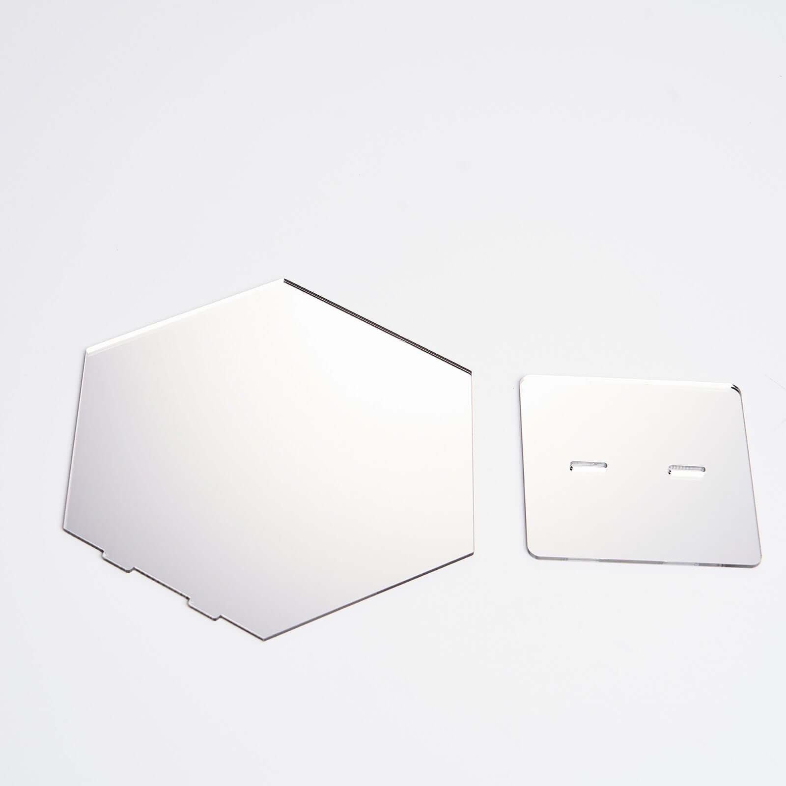 5-Pack Acrylic Table Sign Holders Hexagon Design Silver - Ideal for Modern Event Centerpieces 5"