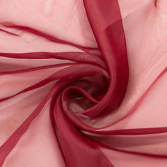 5ftx32ft Burgundy Chiffon Curtain Panel, Durable Flame Resistant Backdrop Ceiling Drapery With Rod Pocket