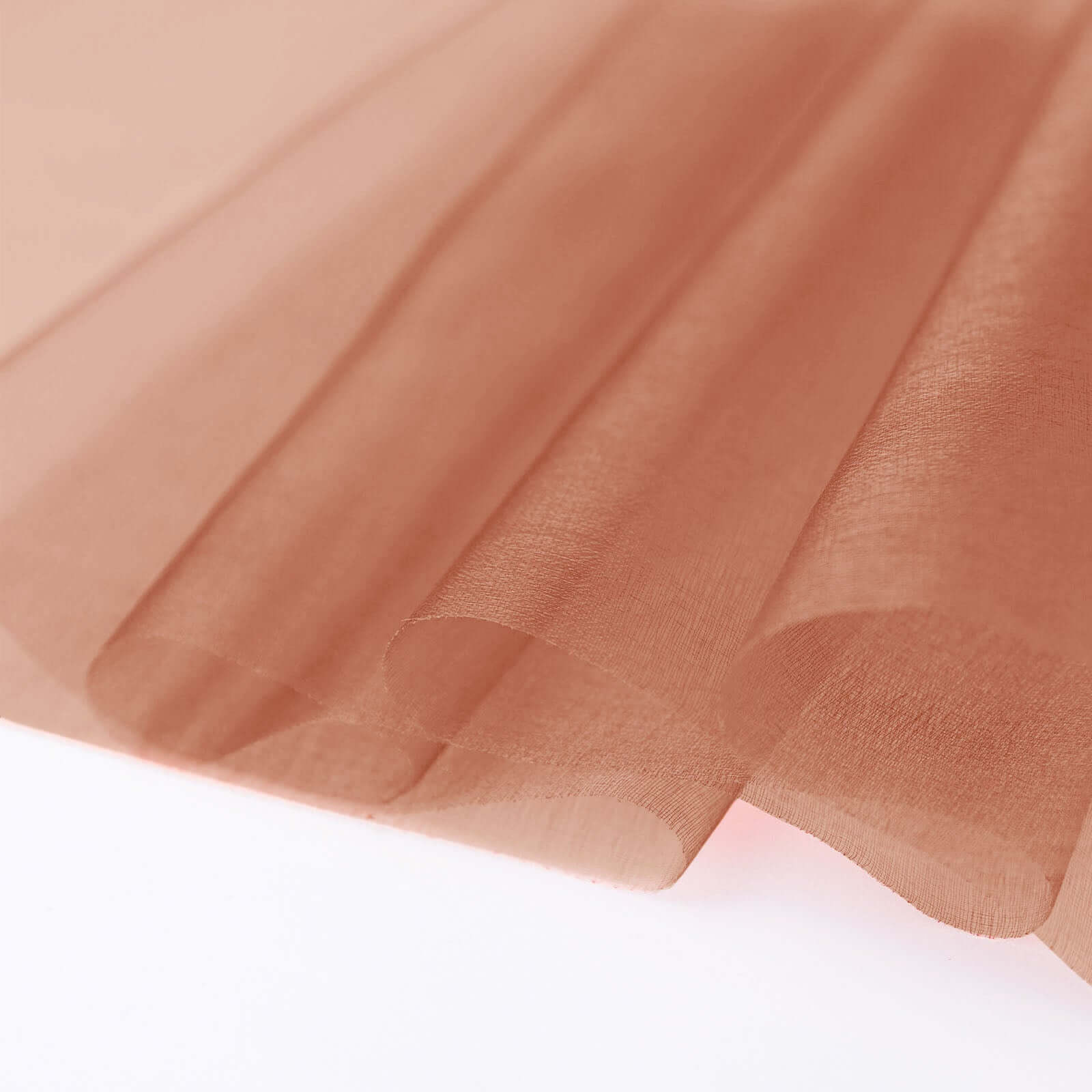 12"x10yd Terracotta (Rust) Sheer Chiffon Fabric Bolt, DIY Voile Drapery Fabric