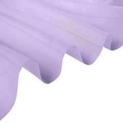 5ftx14ft Lavender Lilac Chiffon Curtain Panel, Durable Flame Resistant Backdrop Ceiling Drapery With Rod Pocket
