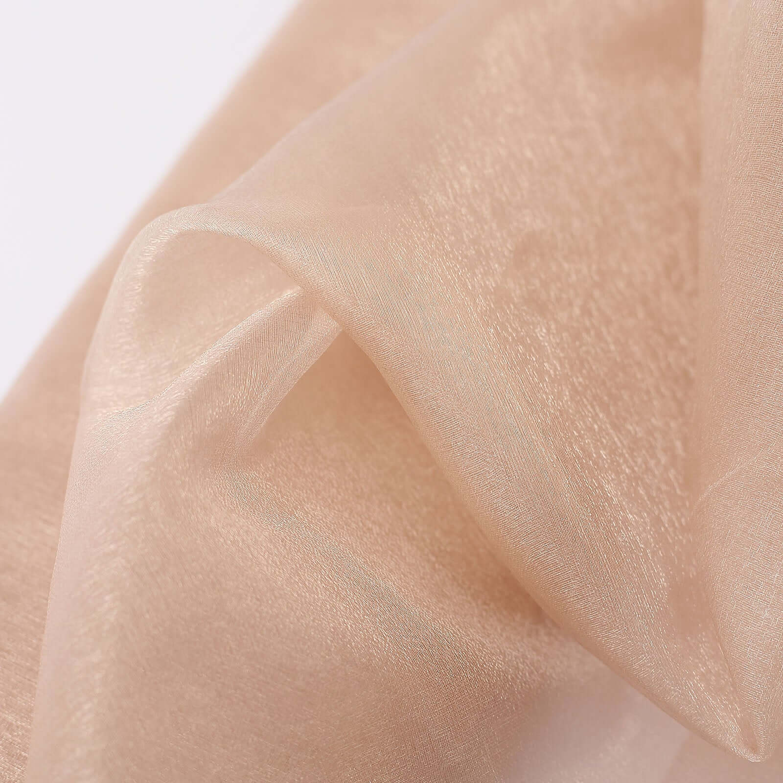 54"x10yd Nude Solid Sheer Chiffon Fabric Bolt, DIY Voile Drapery Fabric