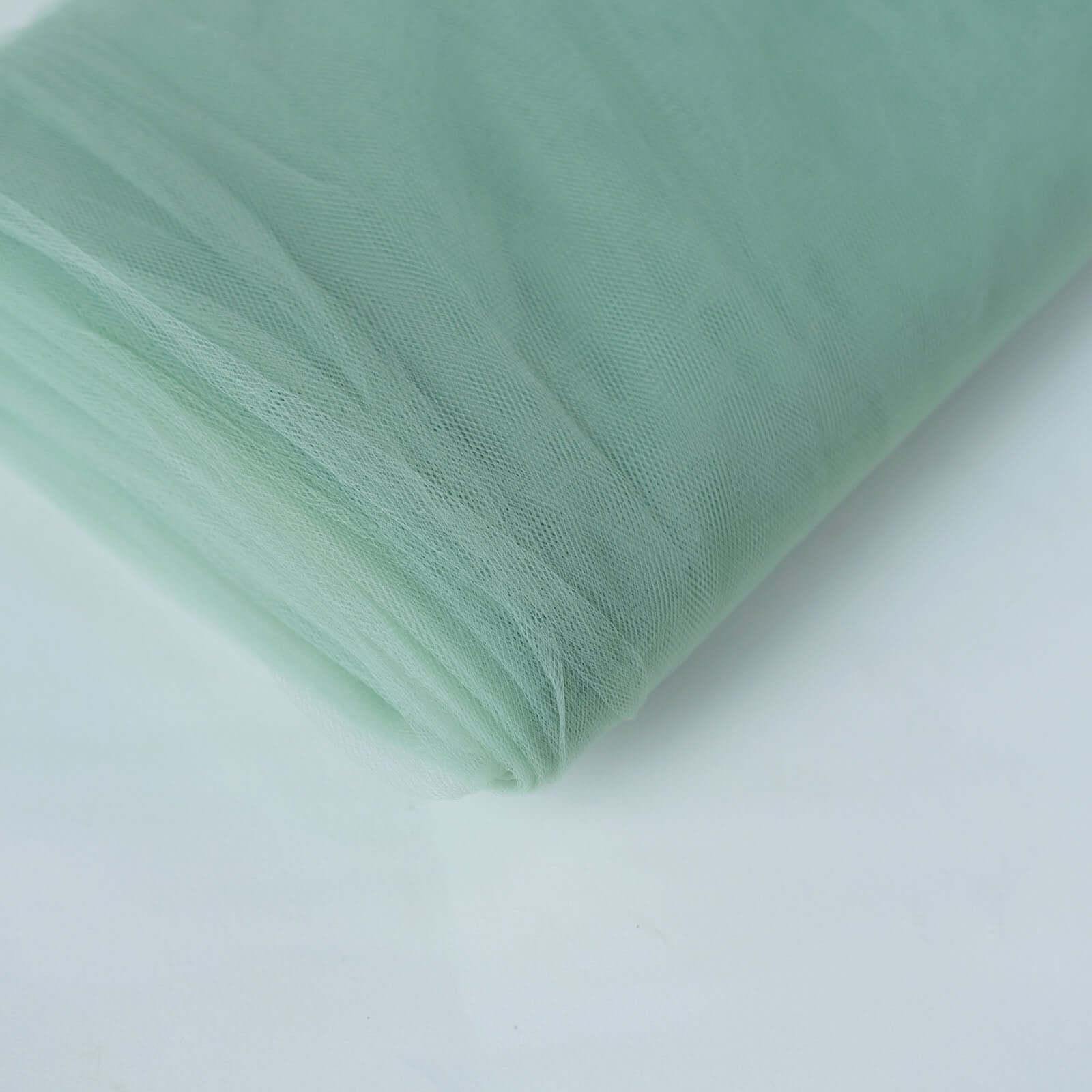 54"x40 Yards Sage Green Tulle Fabric Bolt, DIY Crafts Sheer Fabric Roll