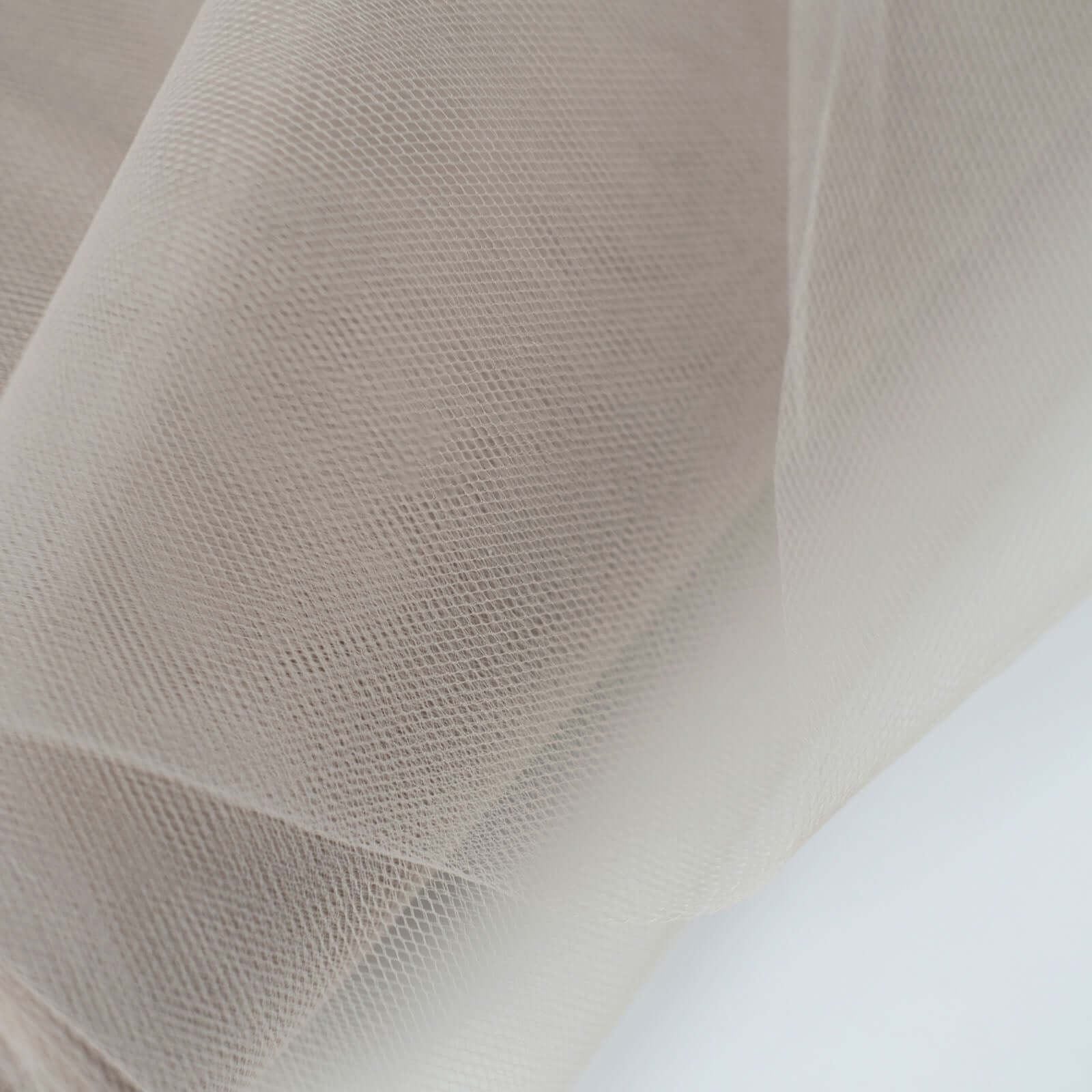 54"x40 Yards Taupe Tulle Fabric Bolt, DIY Crafts Sheer Fabric Roll