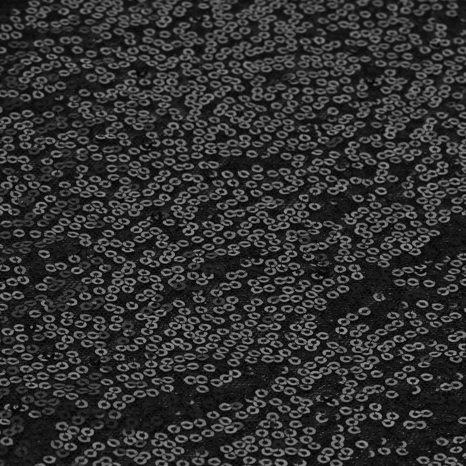 Sequin 12"x108" Table Runner Black - Glittering Design