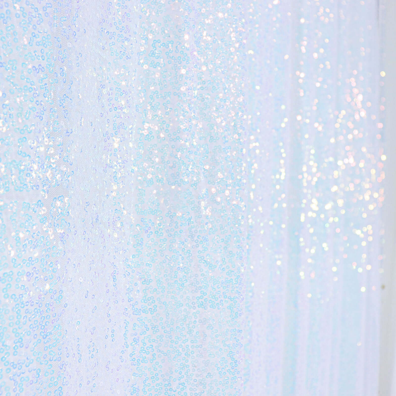 8ftx8ft Iridescent Blue Sequin Event Curtain Drapes, Backdrop Event Panel