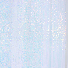 8ftx8ft Iridescent Blue Sequin Event Curtain Drapes, Backdrop Event Panel