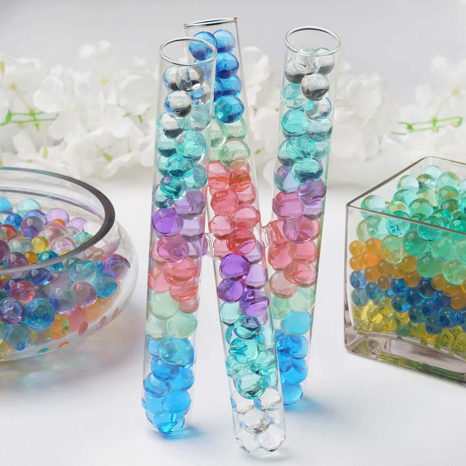 Water Gel Beads Vase Filler Clear - Large Nontoxic Jelly Balls for Floating Candles & Floral Displays 10g