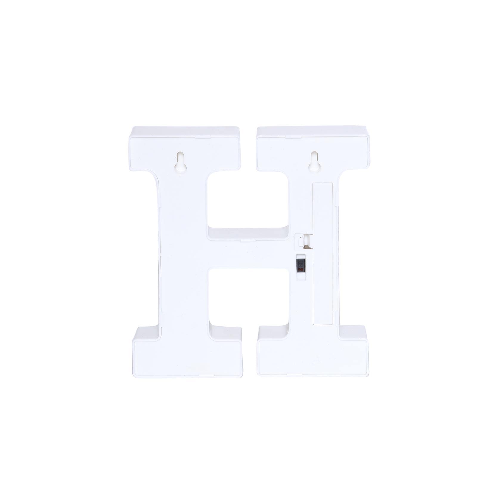 3D Marquee Letter "H" Warm White 6 LED Lights Gold - Chic Light-Up Decor for Events 6"