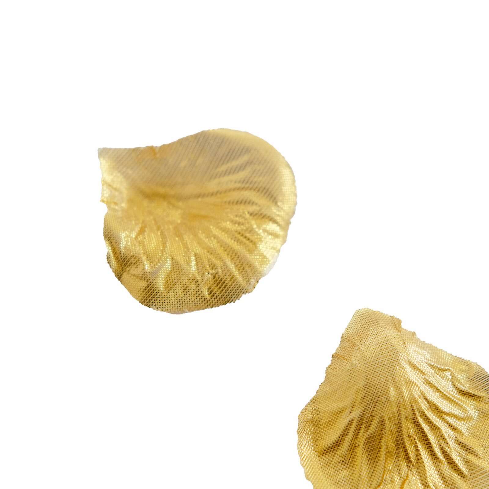 500-Pack Rose Petals Round Design Metallic Gold Silk Confetti - Decorative Scatters for Tables and Floors