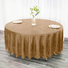 Sequin 108" Round Tablecloth Gold - Glittering Finish for Glamorous Events
