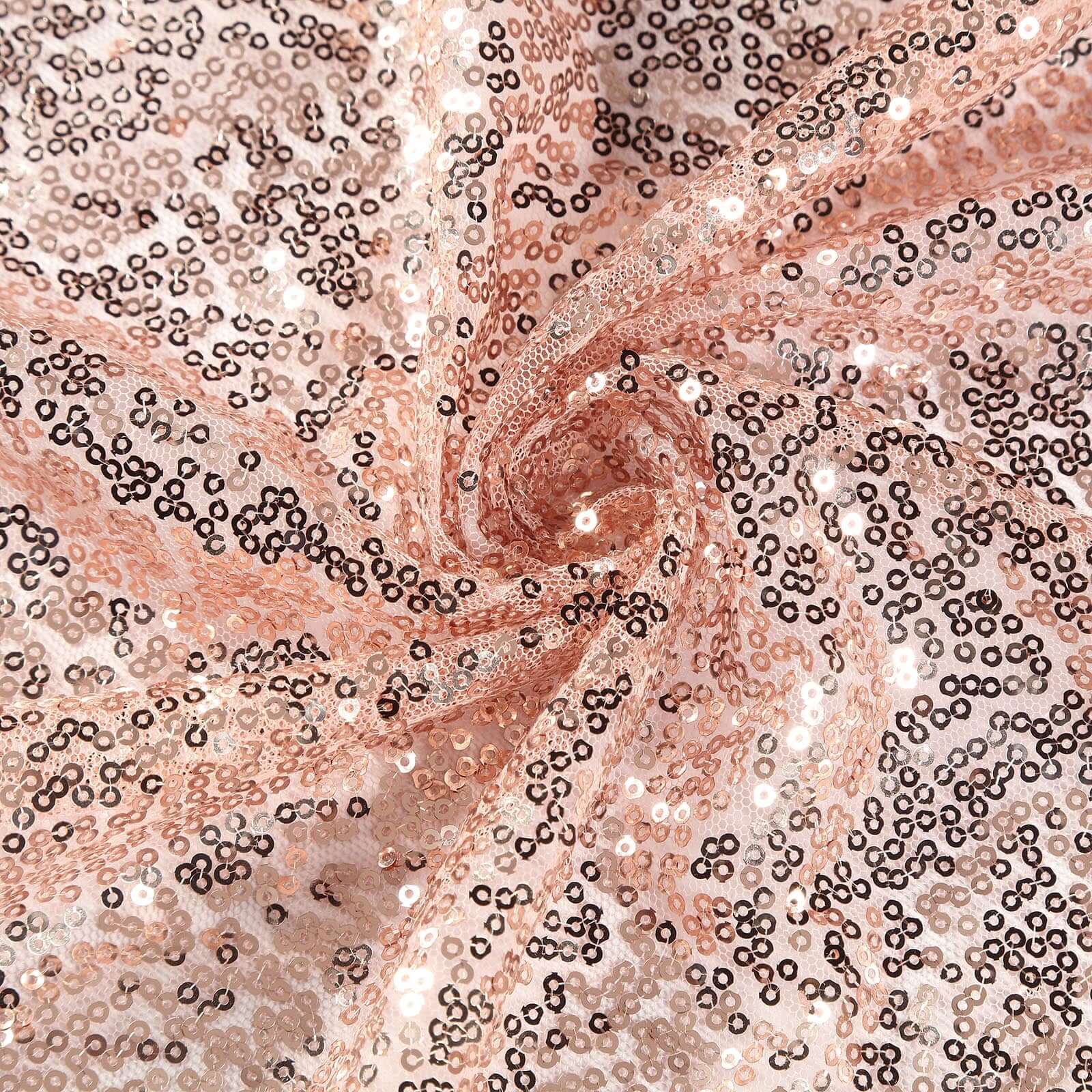 Sequin 12"x108" Table Runner Rose Gold - Glittering Design