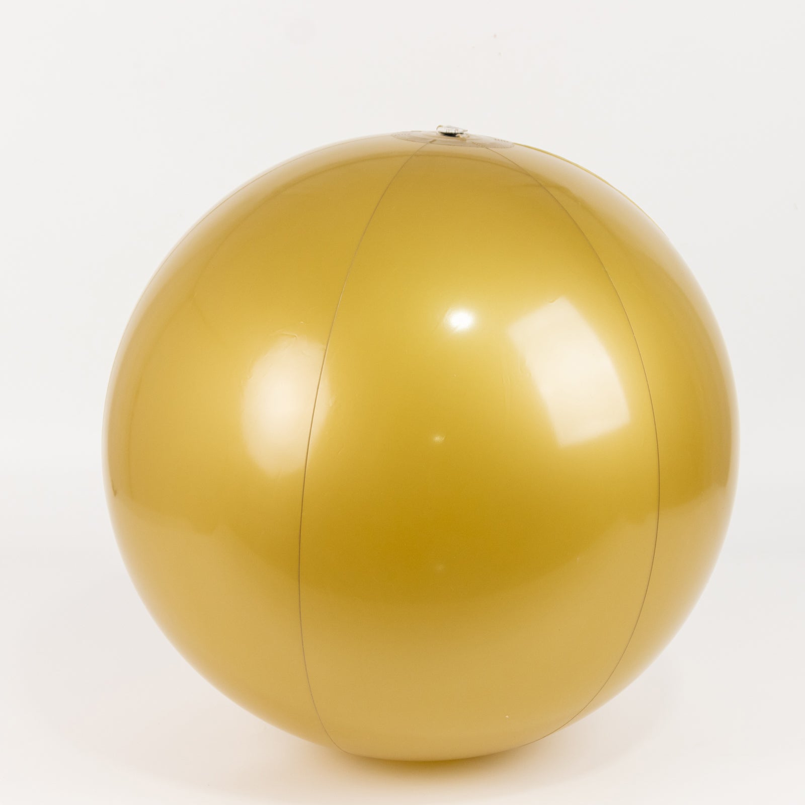 2 Pack 16" Inflatable Gold Decorative Balls - Round Vinyl Pool and Party Balls, Lightweight & Fun