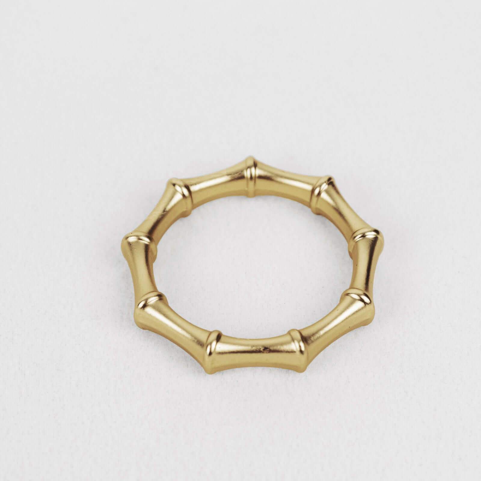 4 Pack Gold Metal Napkin Rings Bamboo Knuckle Style, Modern Serviette Holders - 2"