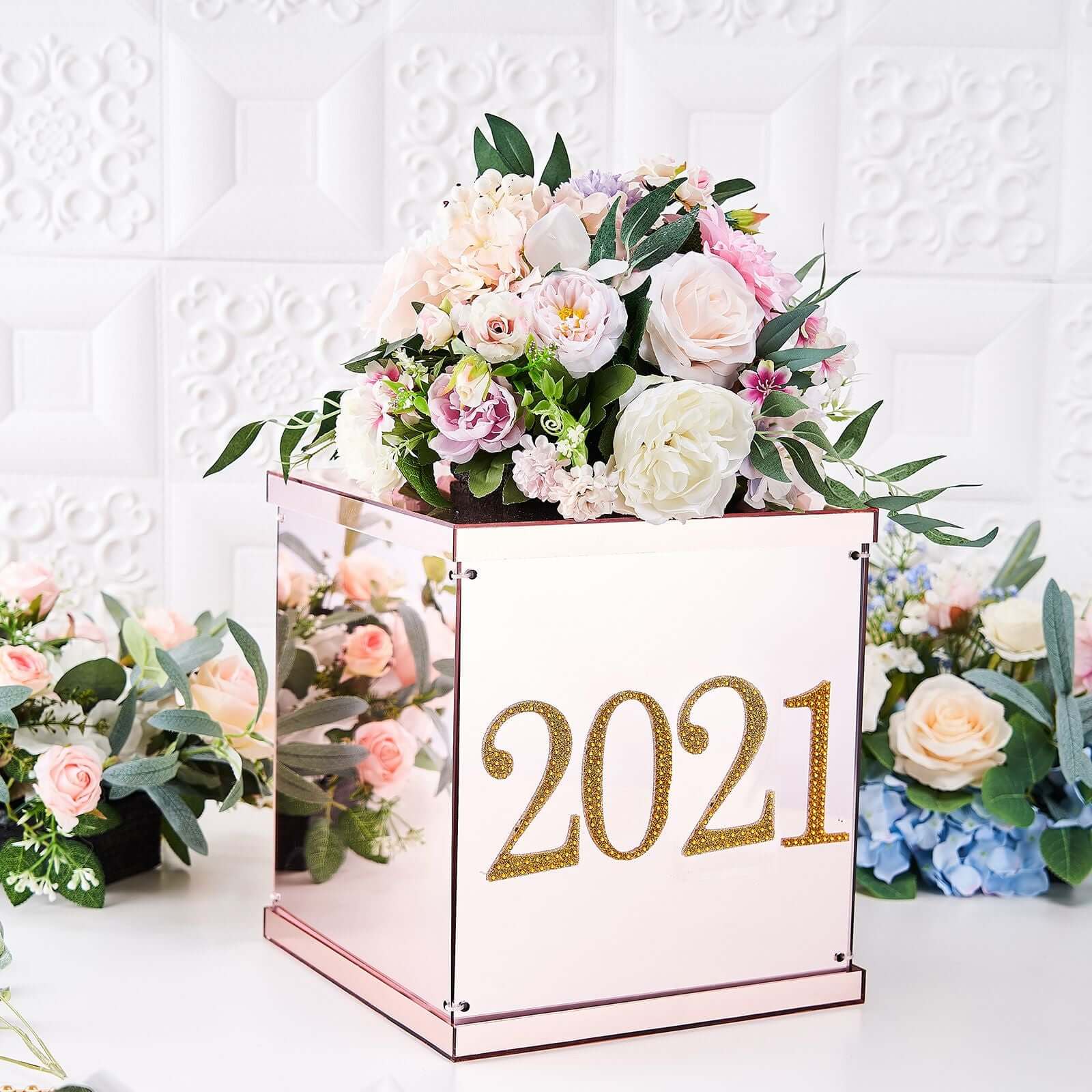 Decorative Rhinestone Number "3" Stickers, Glitter Adhesive Craft Numbers Gold DIY Sparkle Embellishments 4"