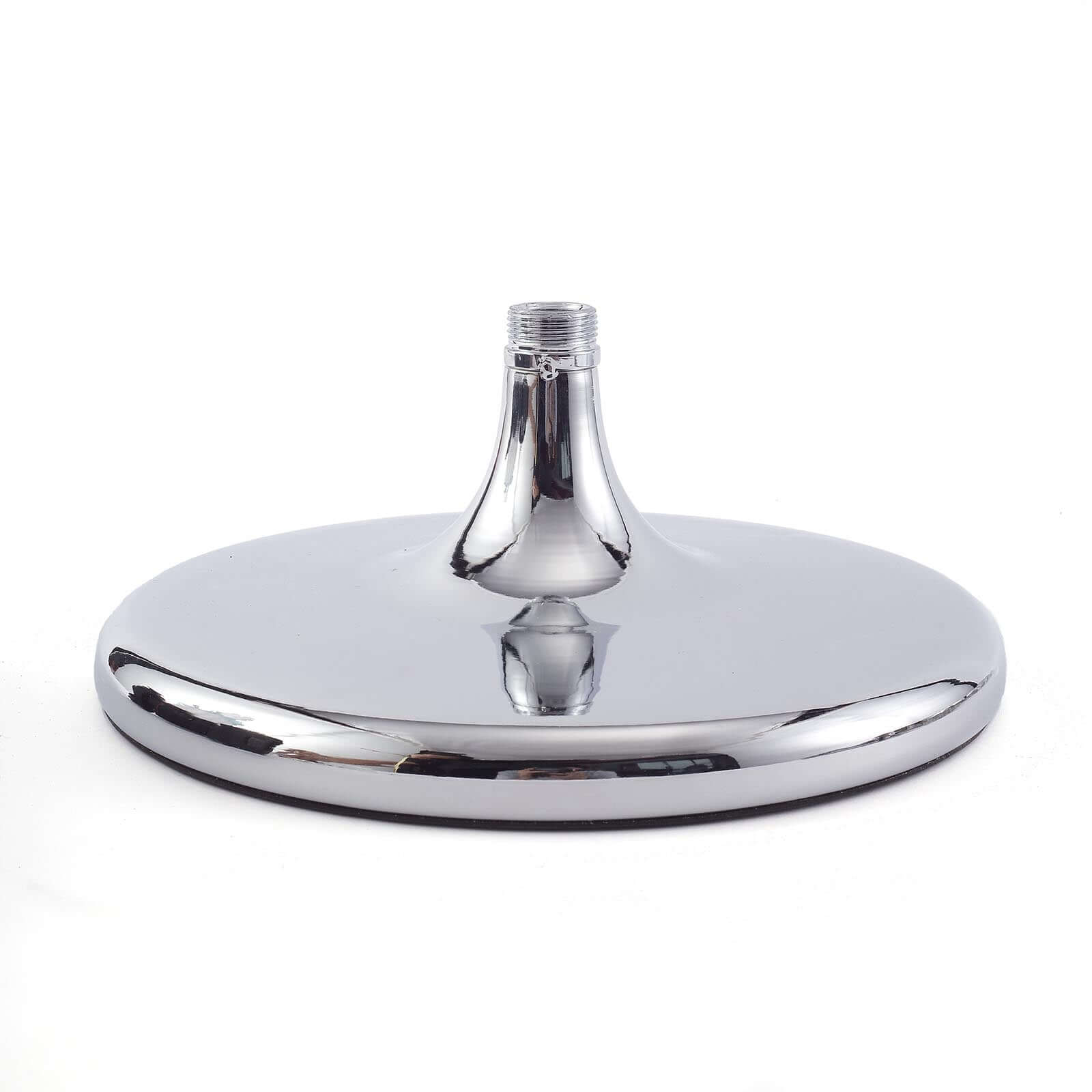 Metal Cake Stand Round Design Metallic Silver with Crystal Chains 14" Dia - Cupcake Dessert Pedestal 16"Tall